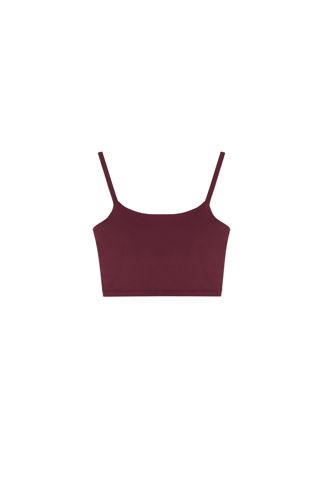 Martina tank bra in Bordeaux by Riches Abode, designed with a supportive fit and durable fabric. Ideal for both workouts and casual wear