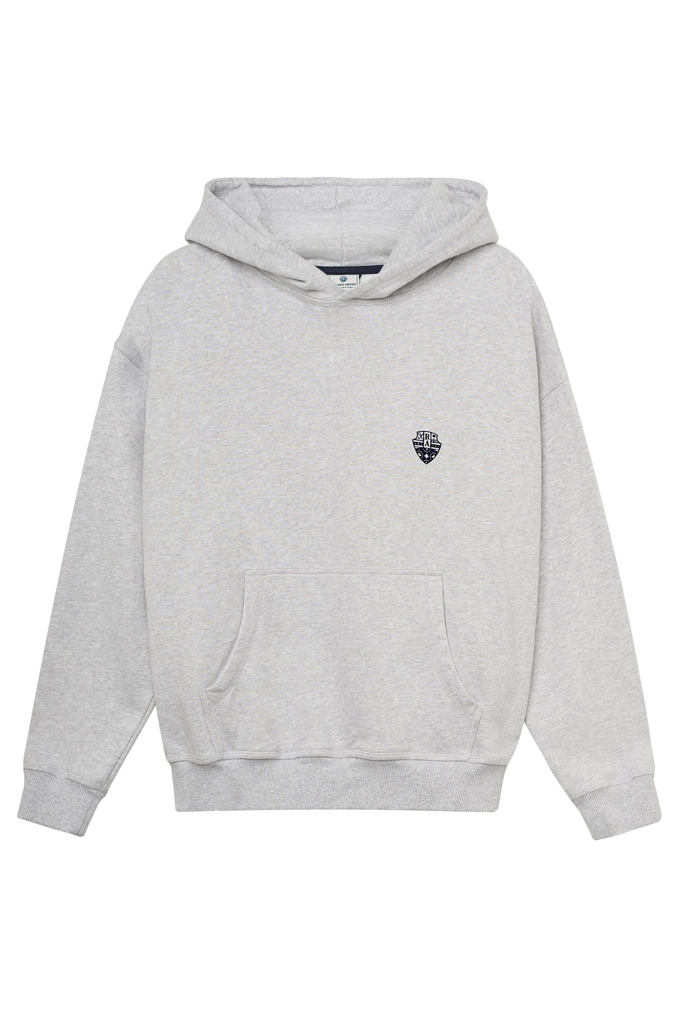 Riches Abode grey hoodie, crafted from breathable, sustainable materials. Perfect for all-day comfort and timeless style
