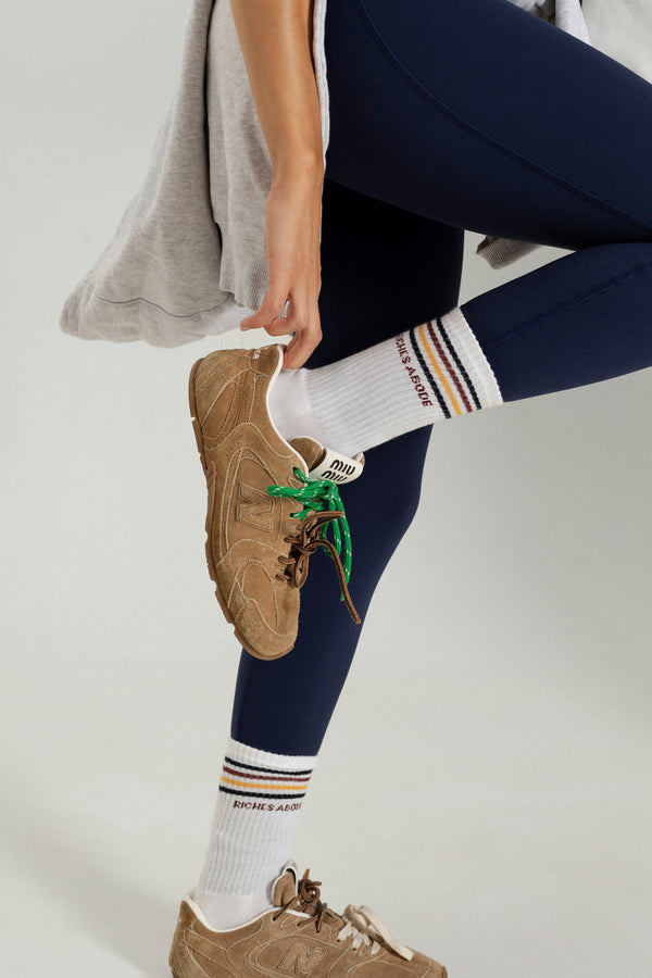 Maria socks by Riches Abode, designed with a clean striped pattern and breathable fabric. A versatile essential for casual and active lifestyles
