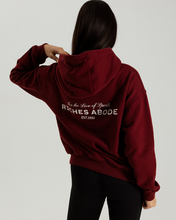 F.L.S. Hoodie in bordeaux — Riches Abode
