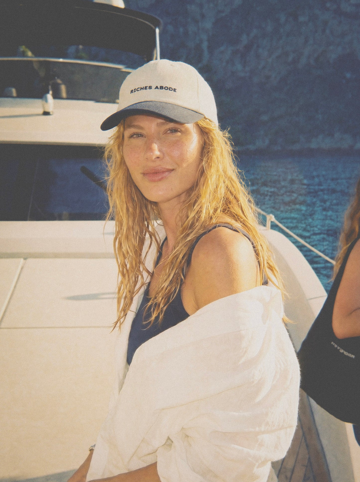 Baseball Cap — White & Blue