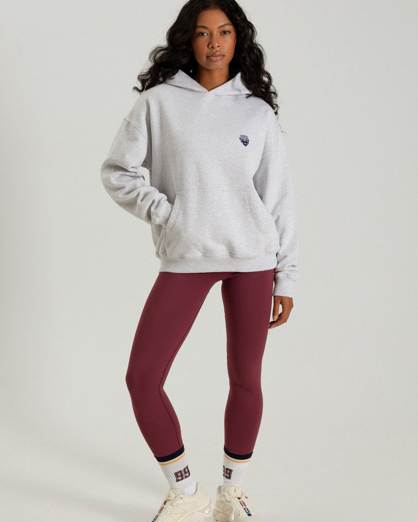 F.L.S. Hoodie in grey melange — Riches Abode