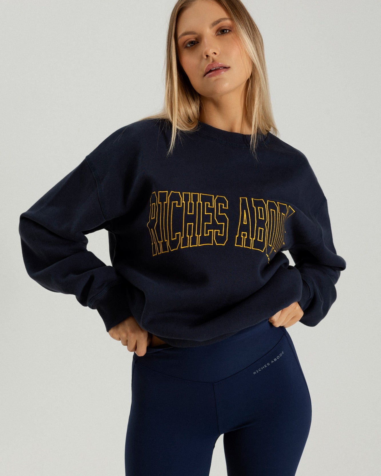 RA Sweatshirt in navy blue — Riches Abode