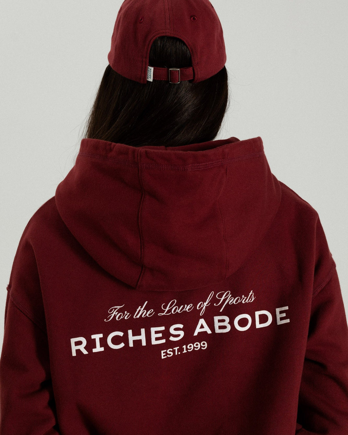 F.L.S. Hoodie in bordeaux — Riches Abode