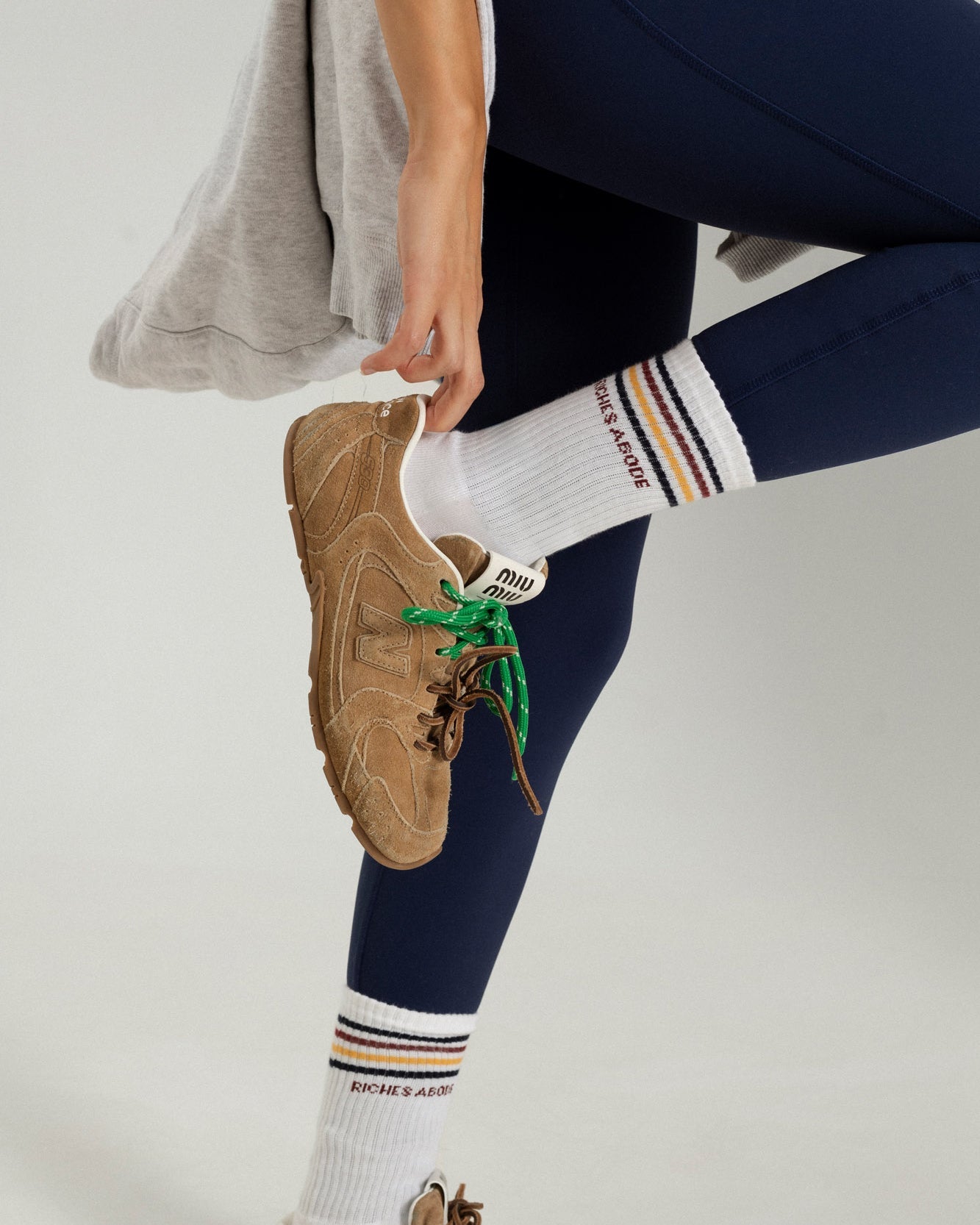 Maria socks by Riches Abode, designed with a clean striped pattern and breathable fabric. A versatile essential for casual and active lifestyles