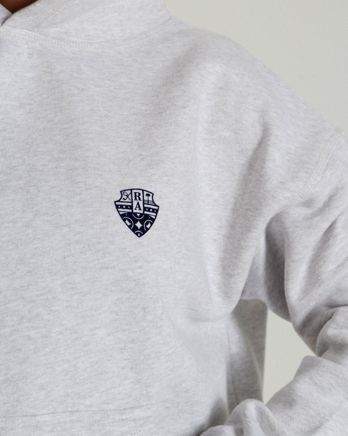 F.L.S. Hoodie in grey melange — Riches Abode