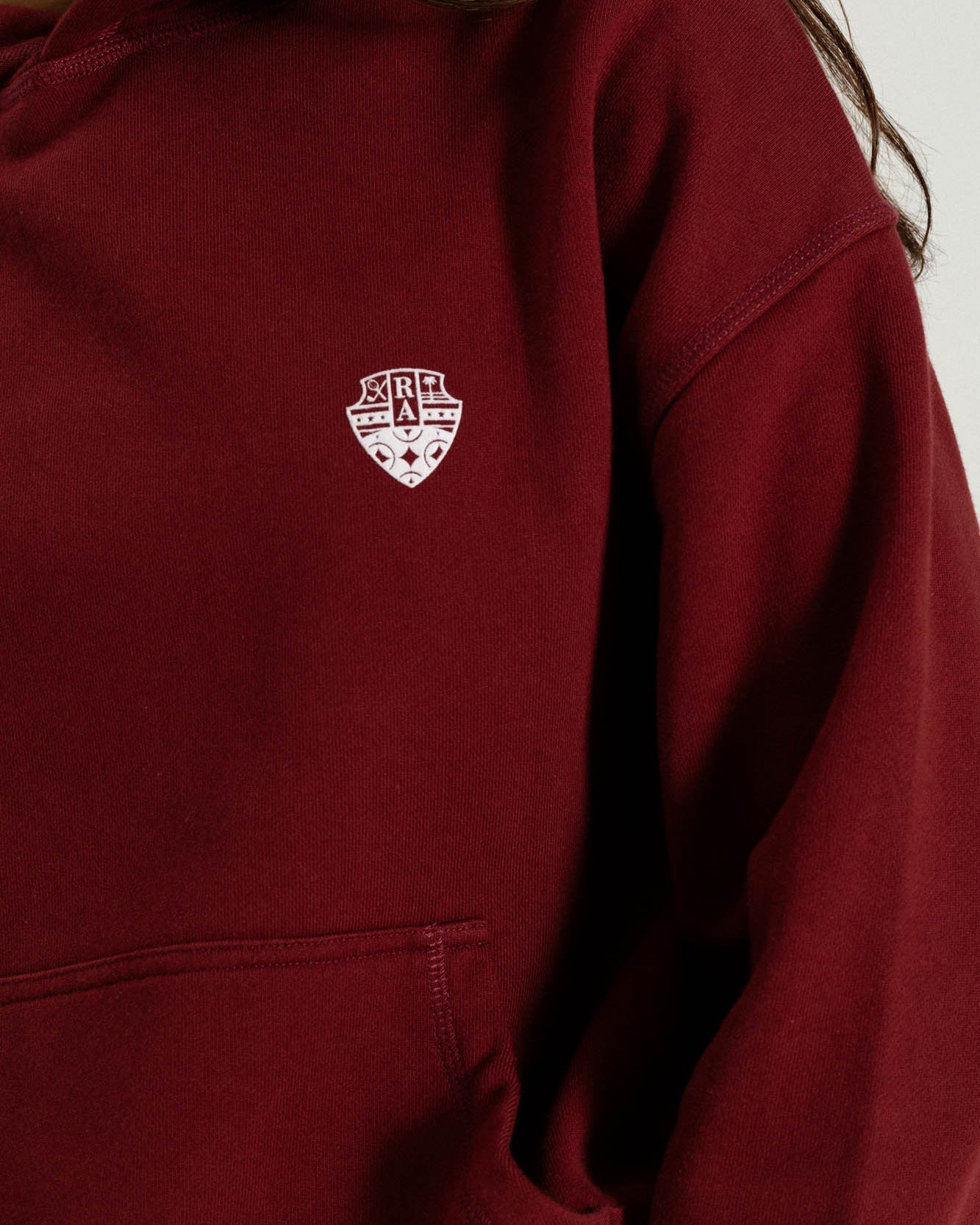 F.L.S. Hoodie in bordeaux — Riches Abode