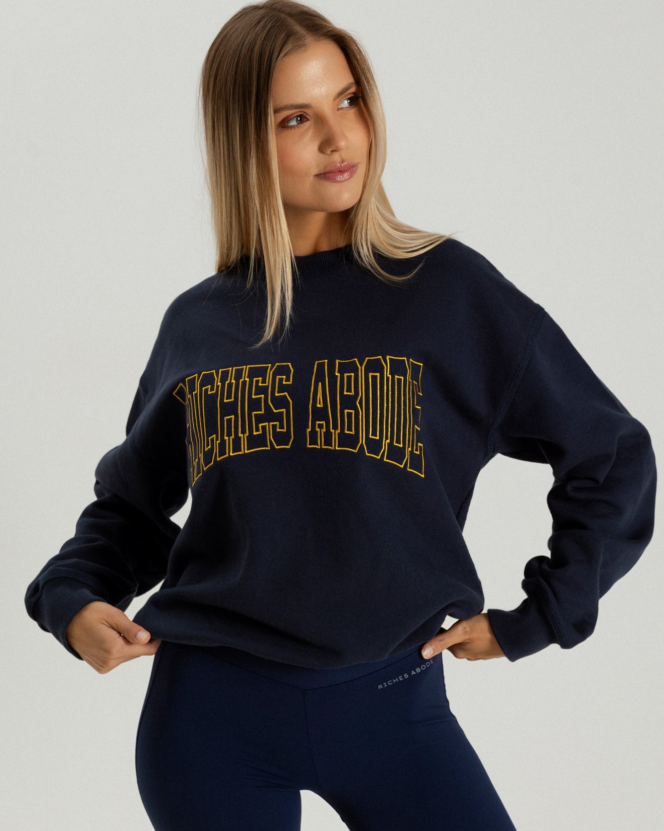 RA Sweatshirt in navy blue — Riches Abode