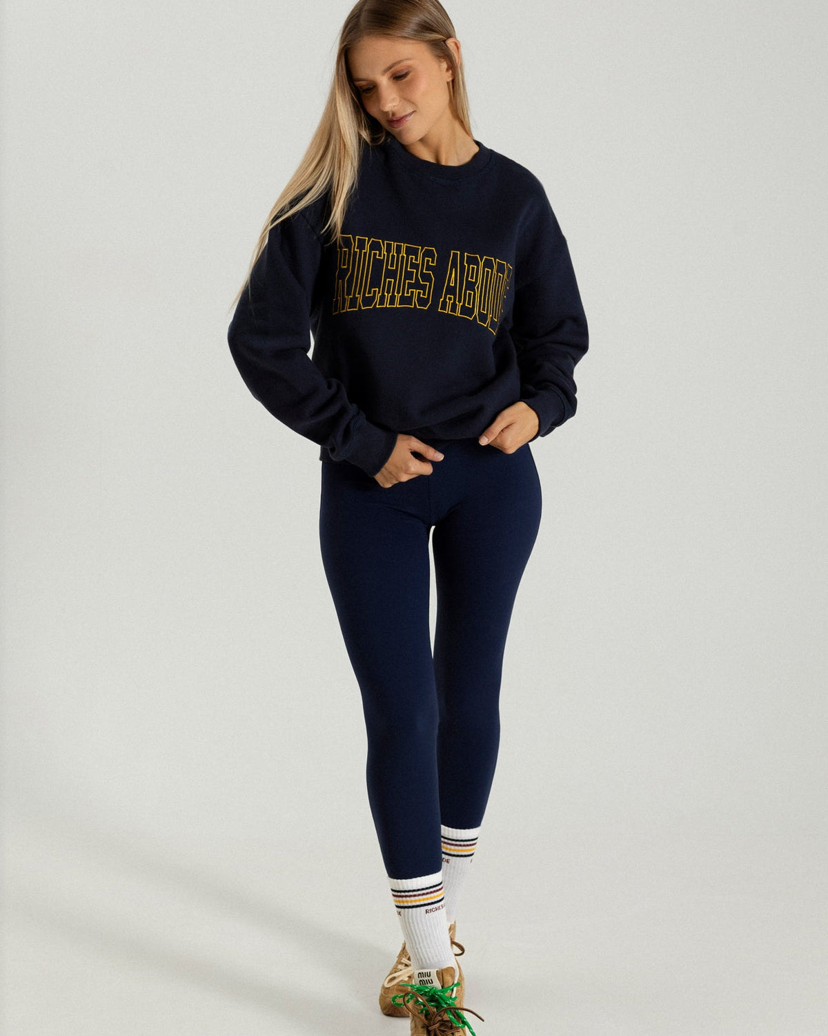 RA Sweatshirt in navy blue — Riches Abode