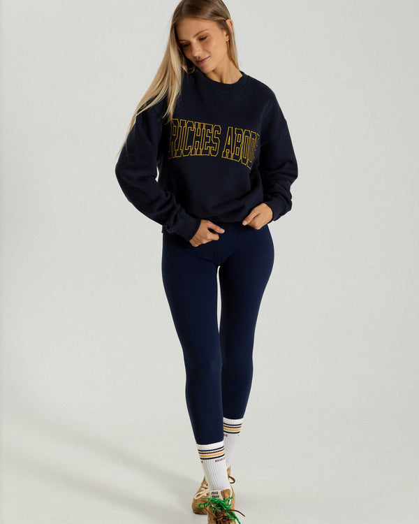 RA Sweatshirt in navy blue — Riches Abode