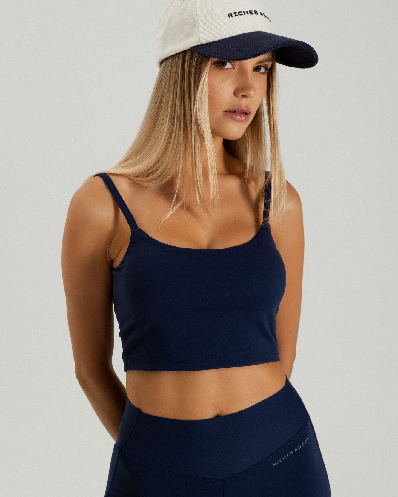 Baseball Cap in white and blue — Riches Abode